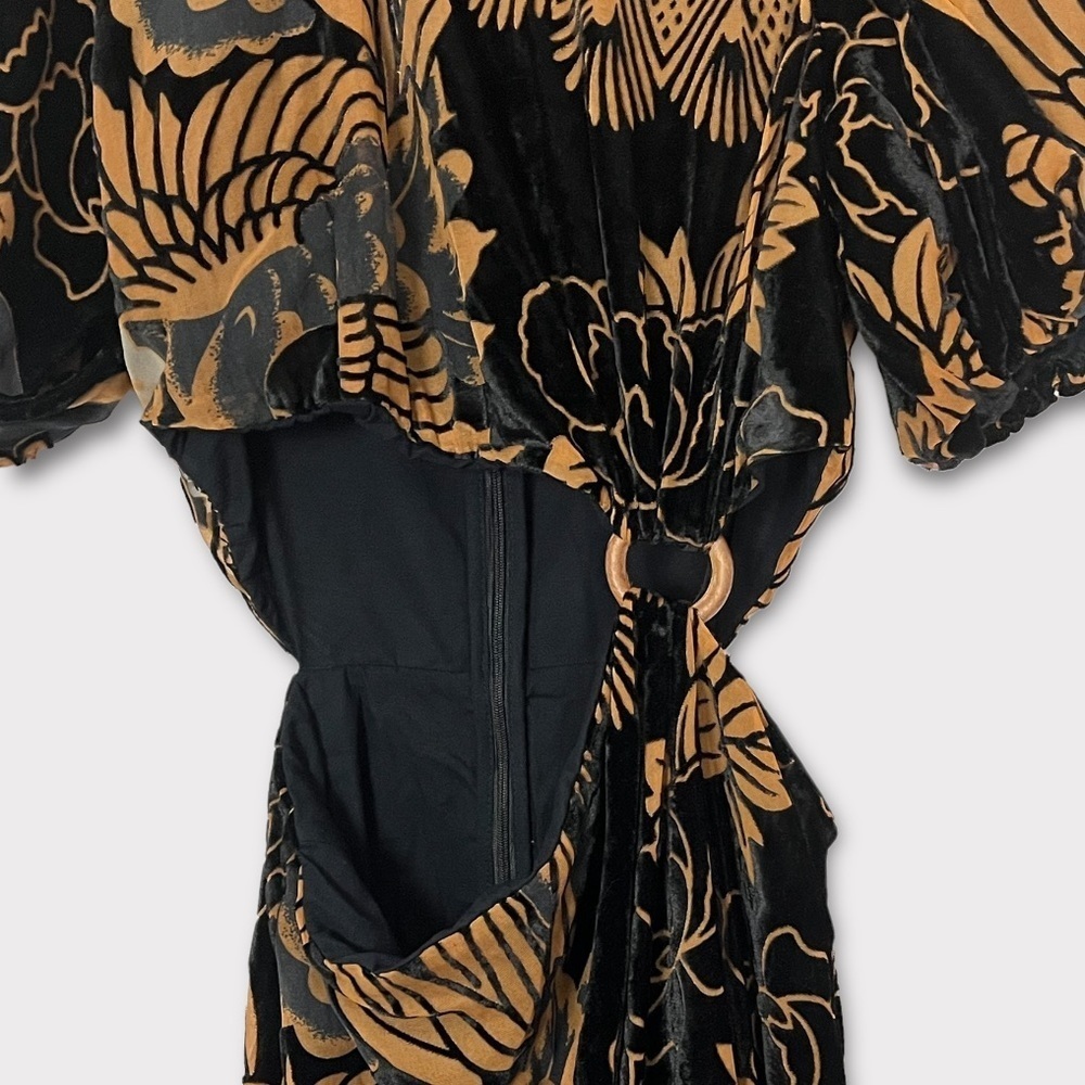 Anthropologie Let‎ Me Be Burnout Velvet Cutout Maxi Dress NWT - Picture 6 of 12
